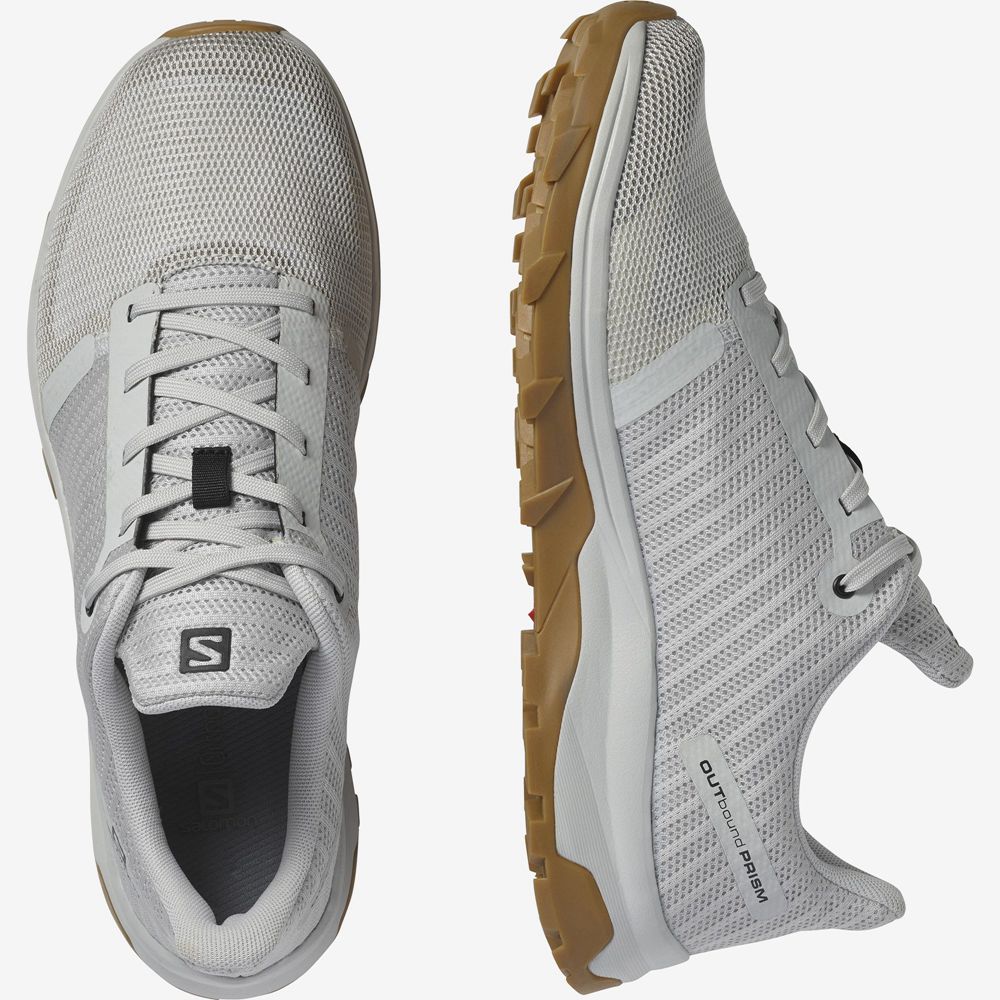 Salomon Israel OUTBOUND PRISM - Mens Hiking Shoes - White (LHZC-24396)